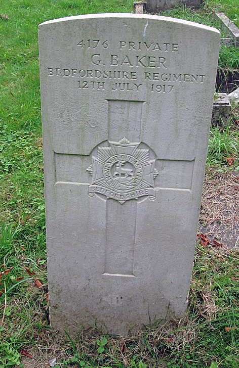 Pte AugustusGeorge Baker headstone