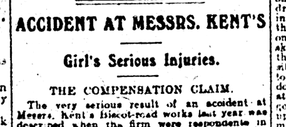 Kent's accident headline