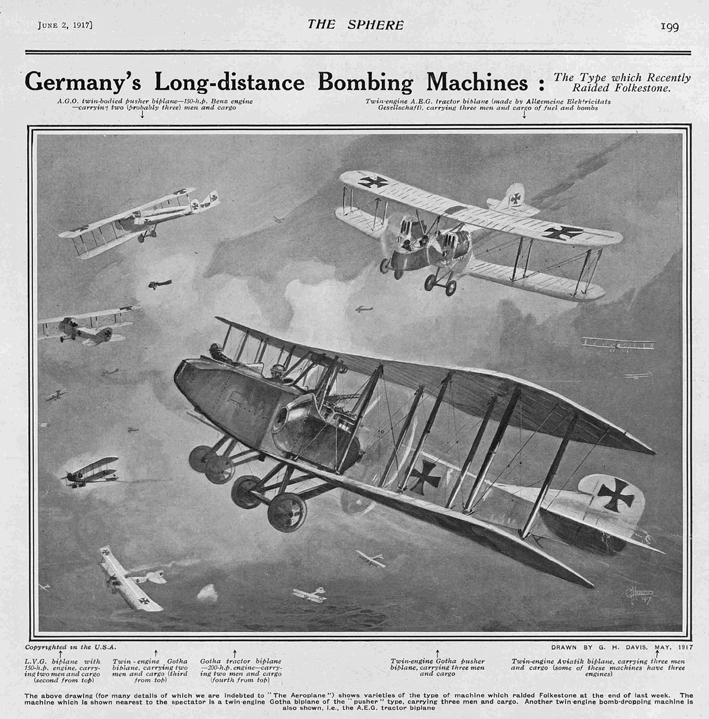 German bombers of WW1