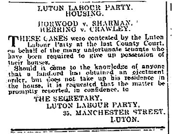 Housing cases advert