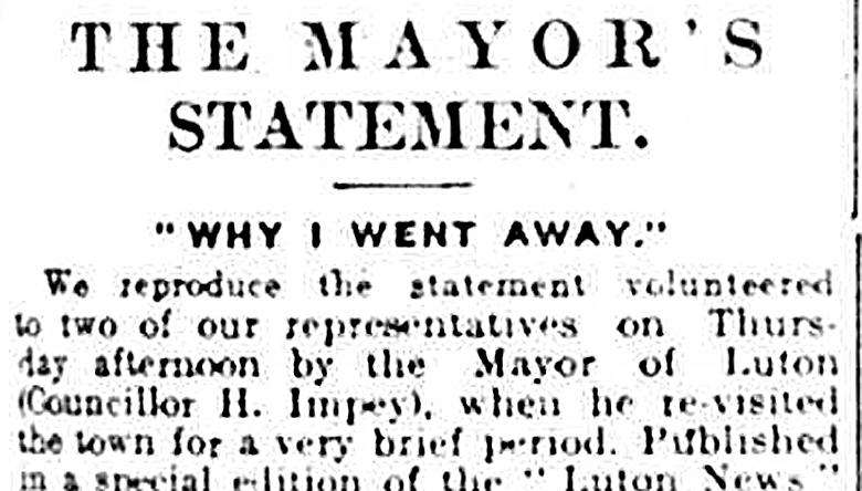 The Mayor's statement headg