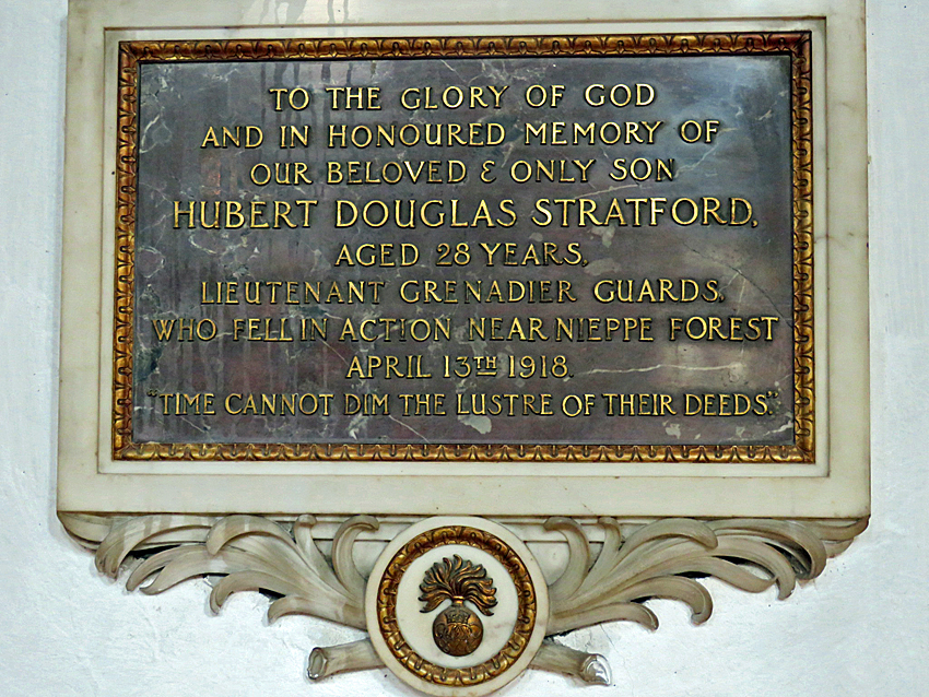 Hubert Stratford memorial