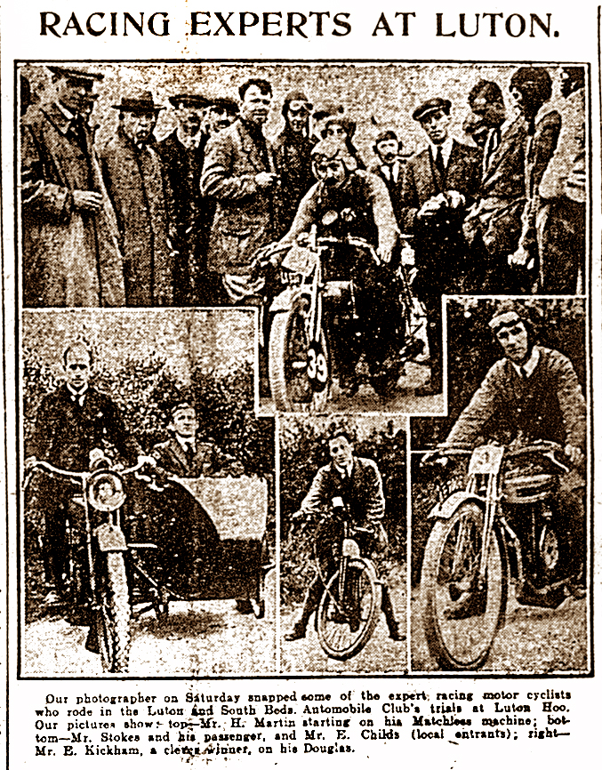 Mootorcycle trial at Hoo 1919