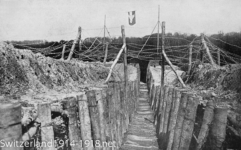 Trenches at Swiss border