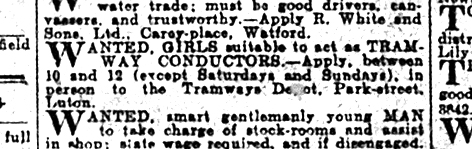 Tram conductor advert