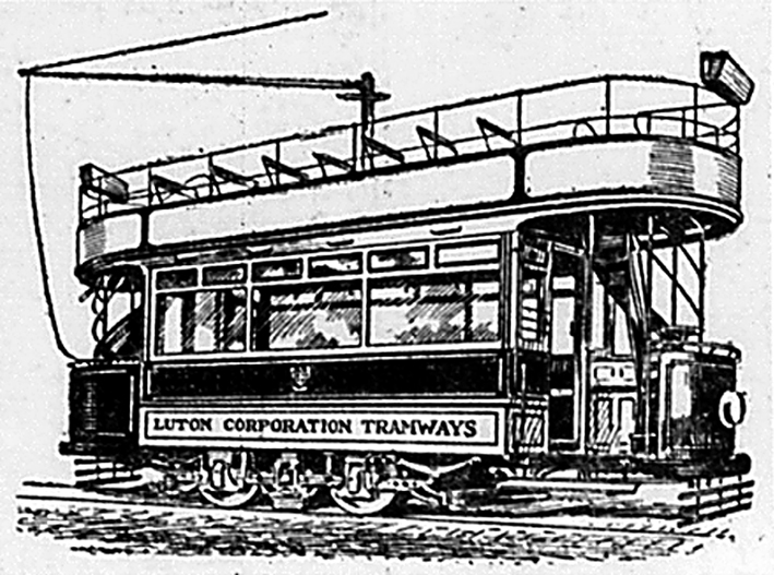 Luton Corporation tram drawing