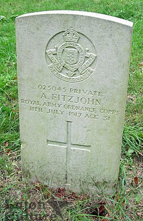 Arthur Fitzjohn gravestone