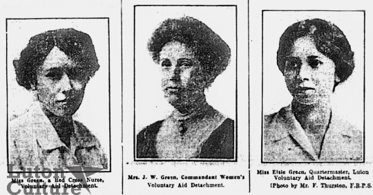 Mary Anne green, centre, flanked by her daughters.