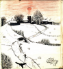 Page from Guestbook showing sketch